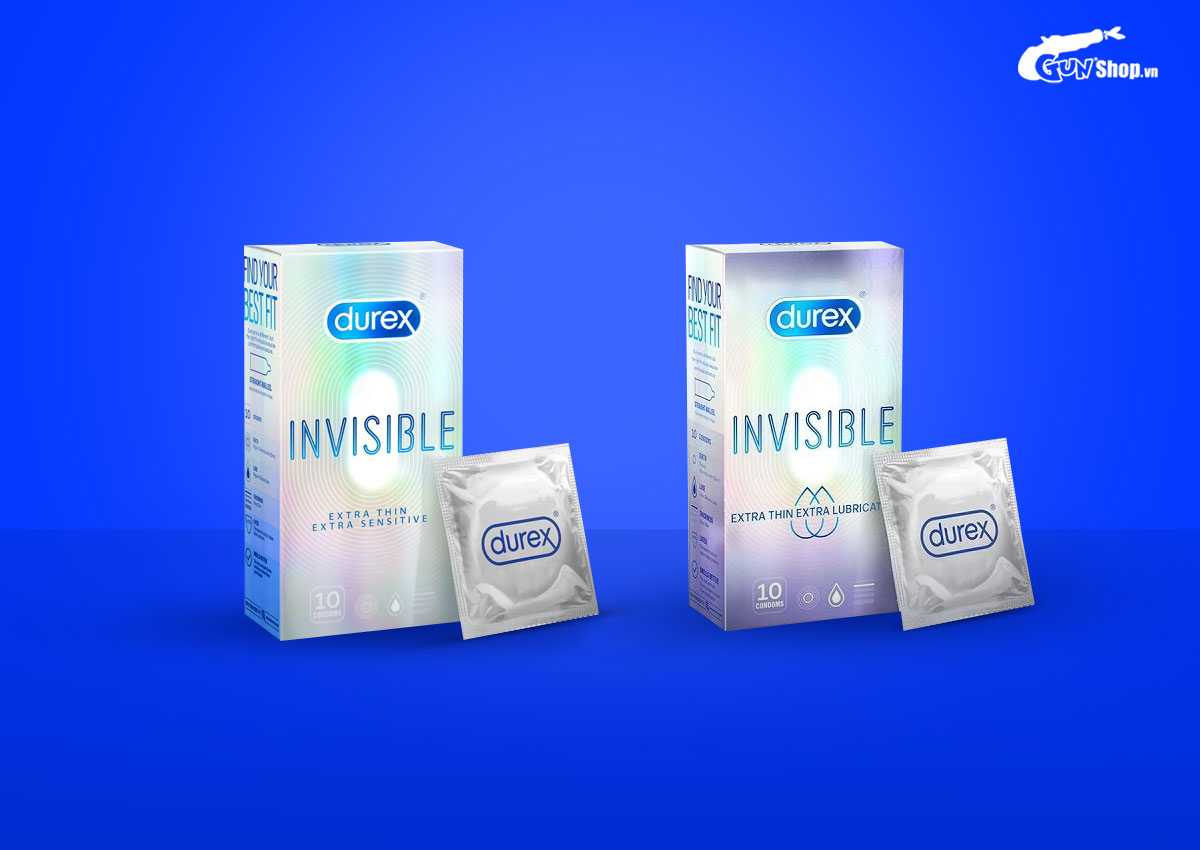 So sánh Durex Invisible Extra Sensitive vs Extra Lubricated