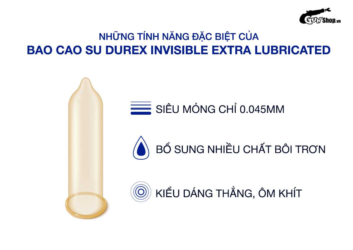 So sánh Durex Invisible Extra Sensitive vs Extra Lubricated
