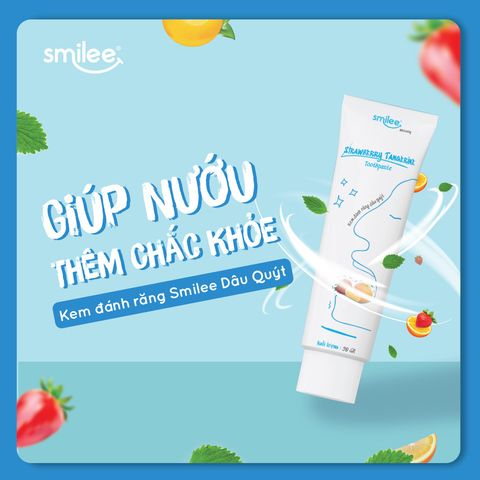 BẢO VỆ NƯỚU VƯỢT TRỘI VỚI KEM ĐÁNH RĂNG SMILEE DÂU QUÝT