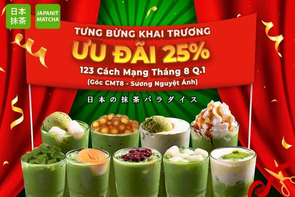 CHÍNH THỨC KHAI TRƯƠNG CHI NHÁNH MỚI TẠI CMT8  😍 ƯU ĐÃI CỰC KHỦNG 25% MỜI CÁC BẠN MATCHA-HOLIC GHÉ CHILL NHA 🥳🥳🥳