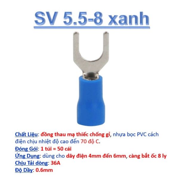 100cái] Đầu cos dây điện chữ y bọc nhựa SV 3 SV 5, đầu cốt (cót) chỉa đồng  bấm nối dây điện 3-5mm, đầu cosse nối điện V | Shopee Việt Nam