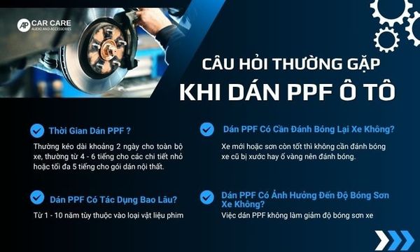 câu hỏi thường gặp khi dán ô tô ppf
