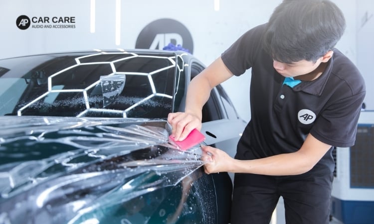 Hình ảnh thực tế dán PPF xe hơi tại AP Car Care