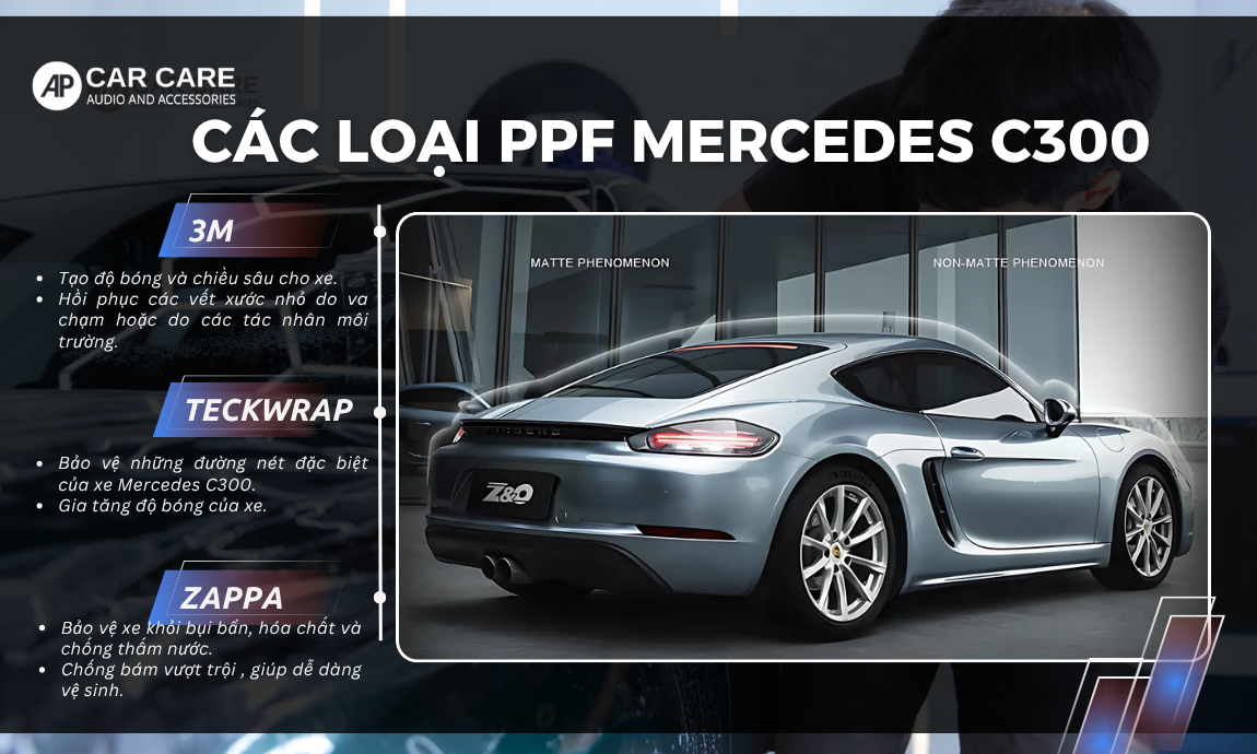 Dán PPF xe Mercedes C300 chính hãng