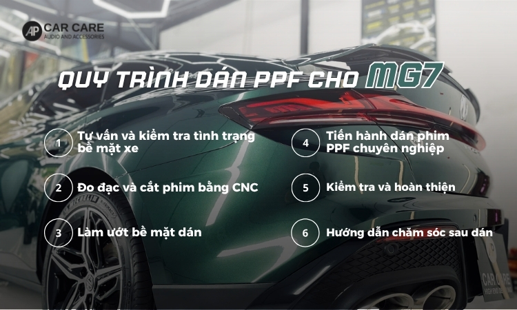 quy trình dán ppf ô tô mg7