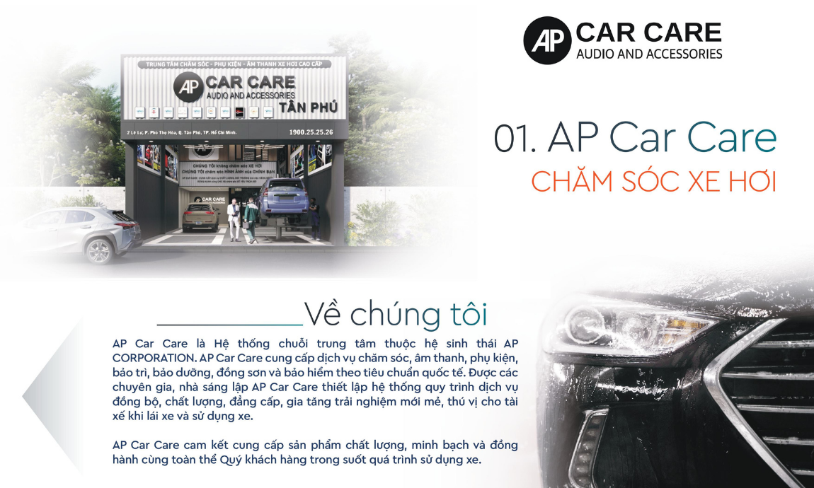 AP Car Care là hệ thống chăm soc ô tô hàng đầu Việt Nam