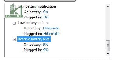 cach cai dat che do sac pin laptop win 10