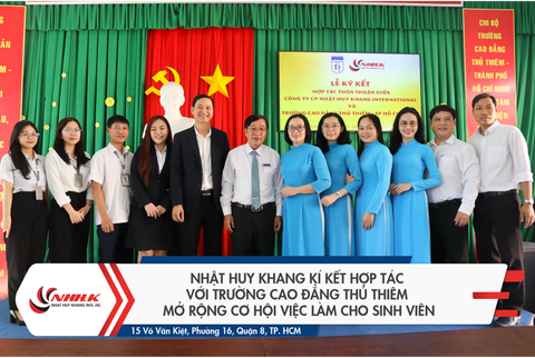 NHẬT HUY KHANG KÍ KẾT HỢP TÁC VỚI TRƯỜNG CAO ĐẲNG THỦ THIÊM MỞ RỘNG CƠ HỘI VIỆC LÀM CHO SINH VIÊN