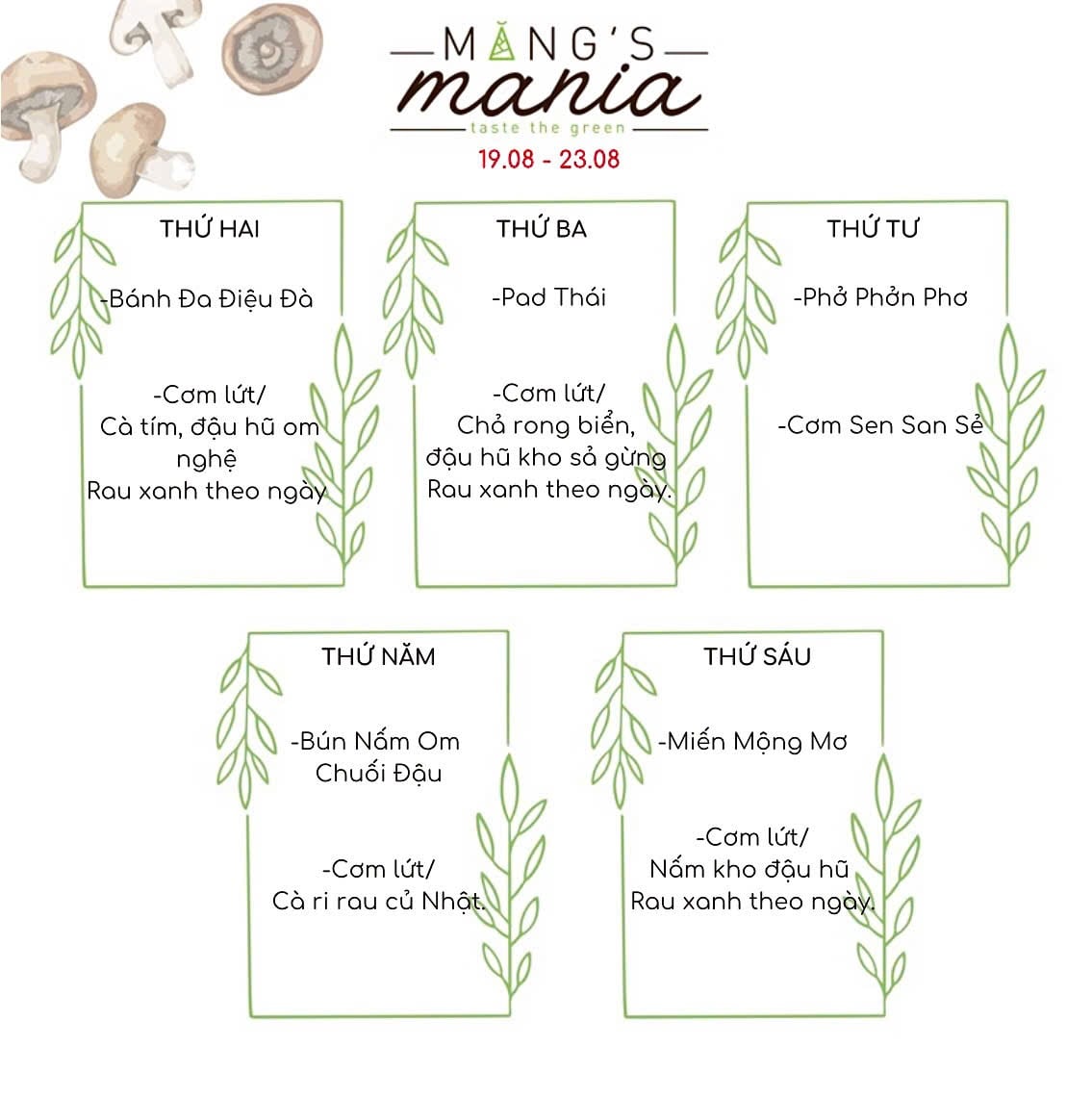 Set Bữa Ăn Thuần Chay Nguyên Tuần