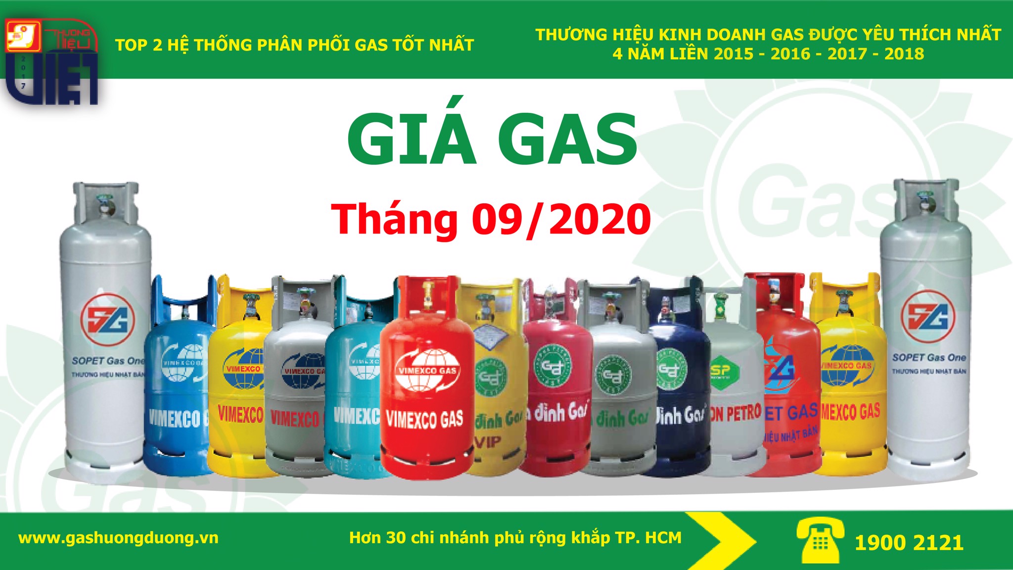Cập Nhật Giá Gas Tháng 09/2020 - Giá Gas Hôm Nay