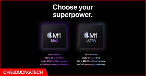 Apple M1 Ultra: hai con M1 Max cộng lại, mạnh ngang i9-12900K và RTX 3090