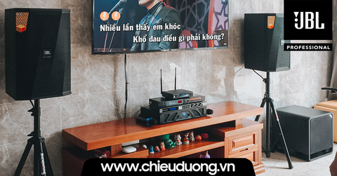 Hệ thống âm thanh JBL Professional vừa được team Chiêu Dương lắp đặt cho gia đình Chị Liễu tại Mã Lò, Q. Bình Tân.