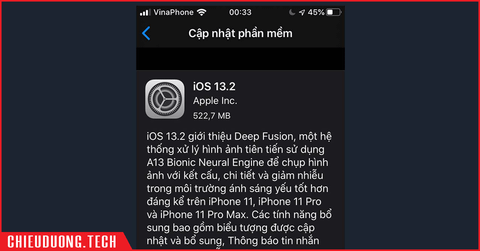 iOS 13.2 cập nhật chính thức với Deep Fusion cho iPhone 11, hỗ trợ AirPods Pro