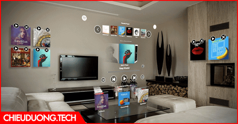 Spotify tung ứng dụng dành riêng cho kính Magic Leap, giao diện điều khiển 3D, chơi nhạc theo phòng