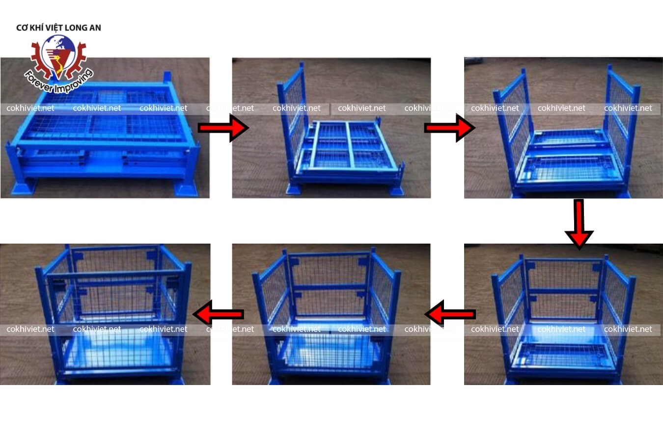 pallet sắt xếp gập