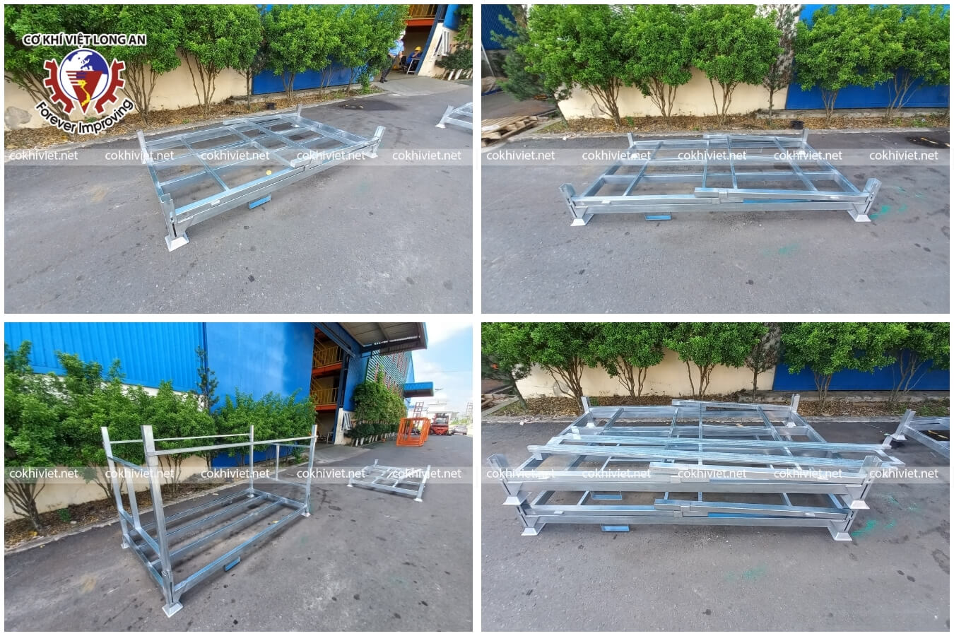 pallet sắt xếp gập