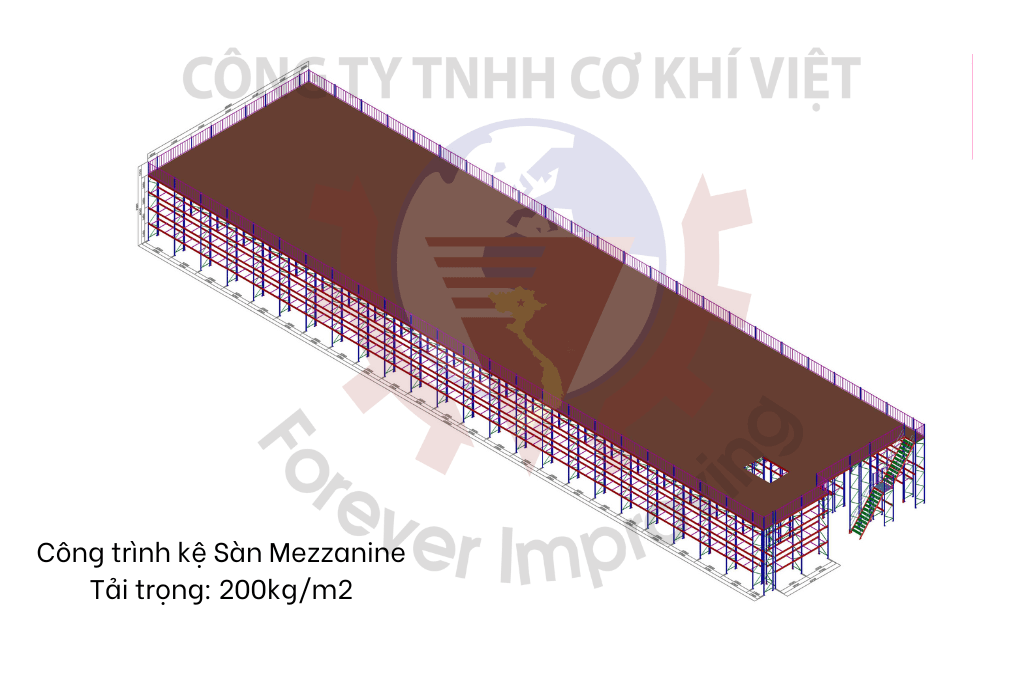 bản vẽ kệ s&agrave;n c&ocirc;ng nghiệp Mezzanine