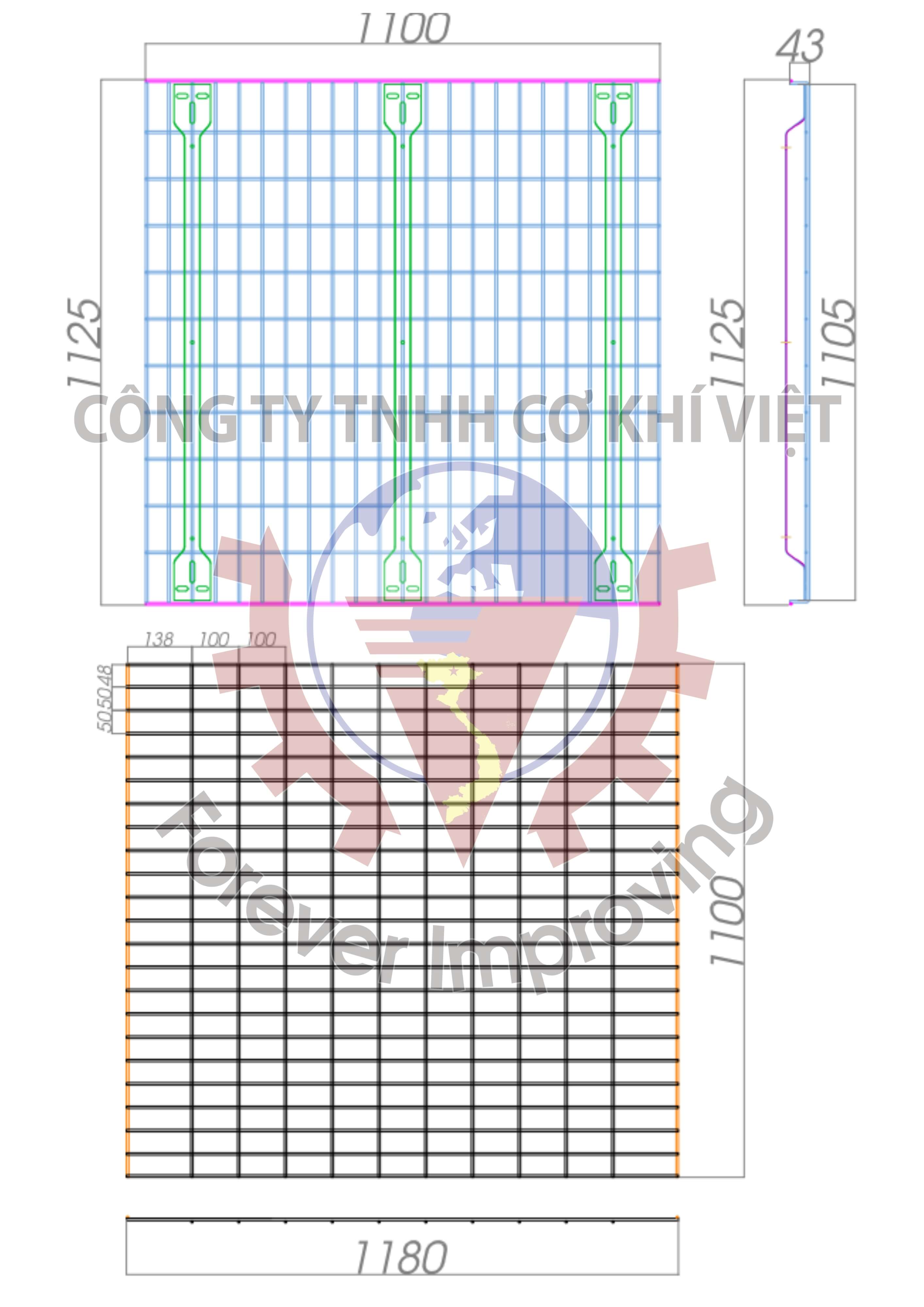 cấu tạo tấm lót lưới