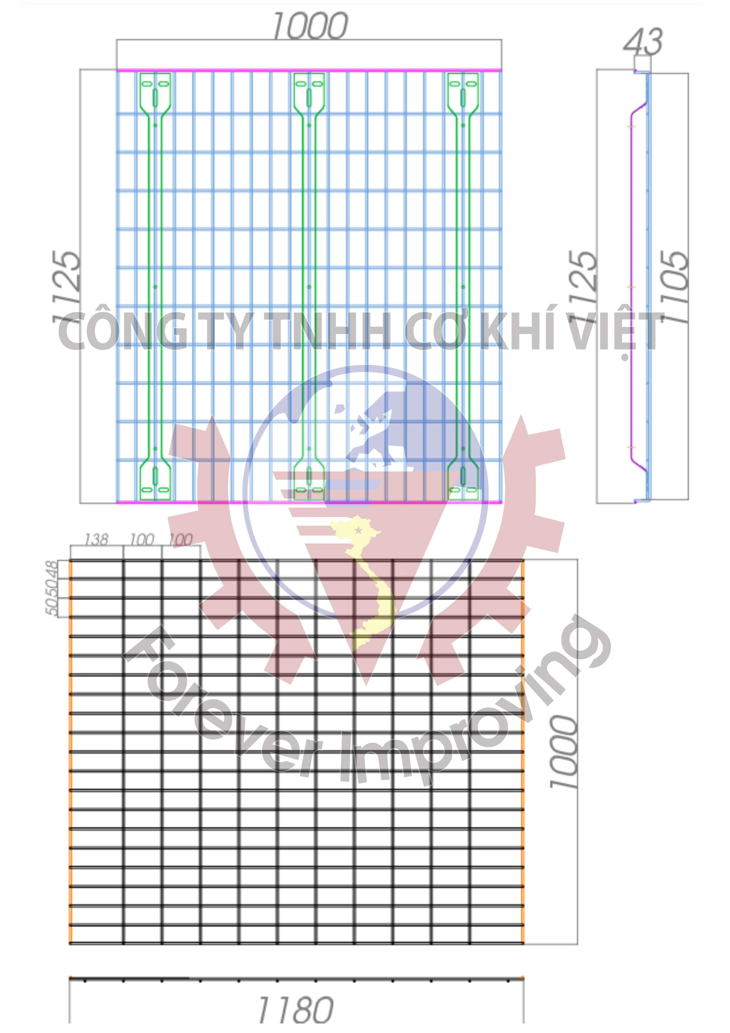 cấu tạo tấm lót lưới