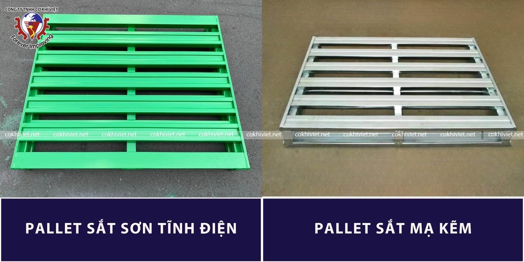 pallet sắt dạng phẳng