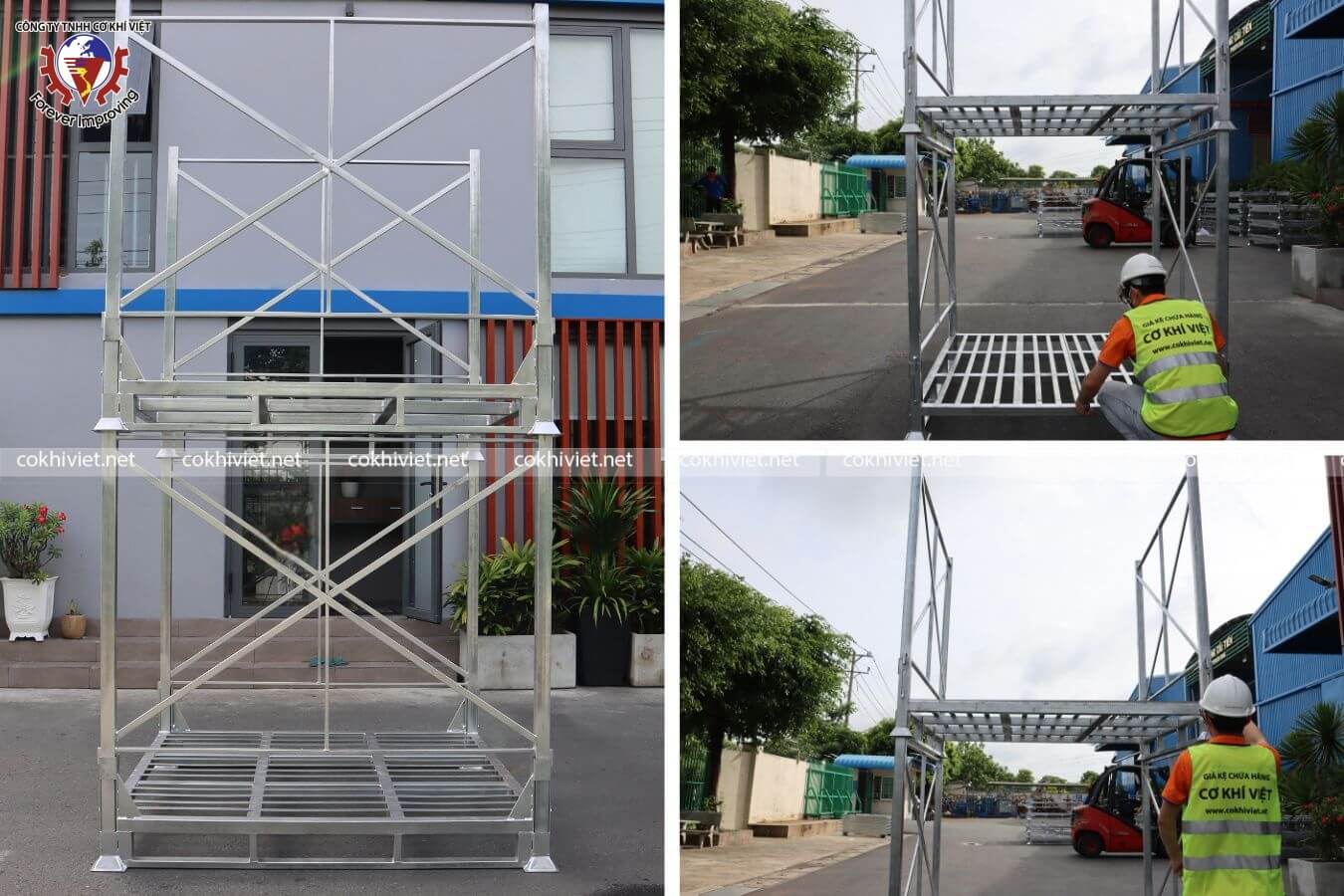 pallet sắt xếp chồng mạ kẽm