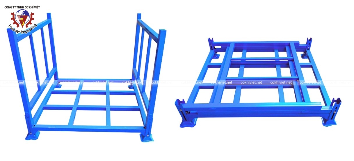 pallet sắt xếp chồng Cơ Khí Việt