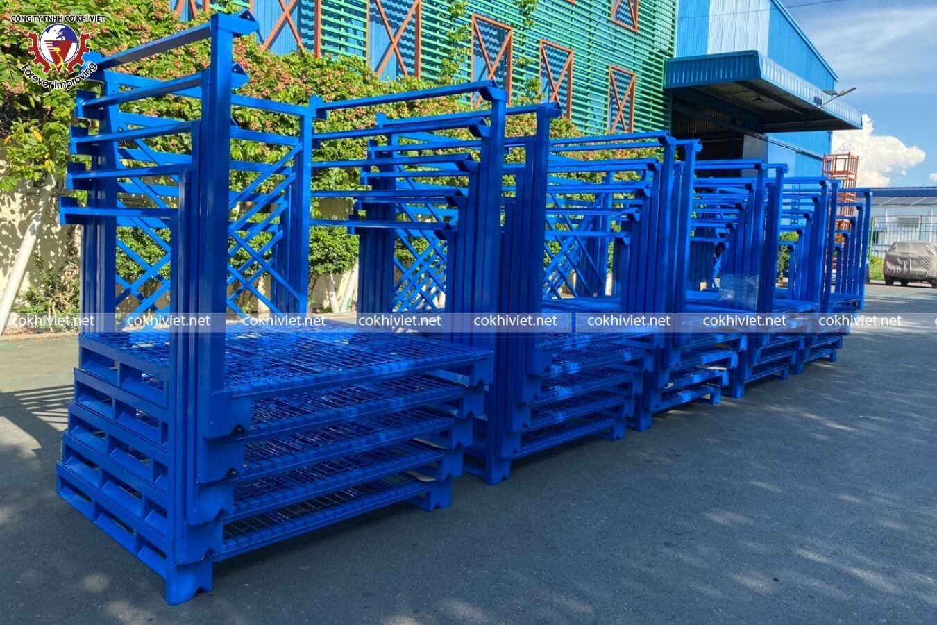 pallet sắt xếp chồng gh&eacute;p