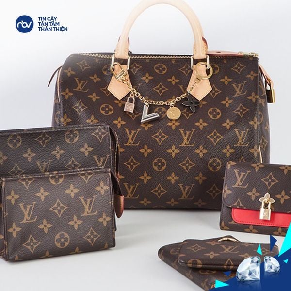 Túi xách Louis Vuitton hàng hiệu nữ họa tiết monogram màu be