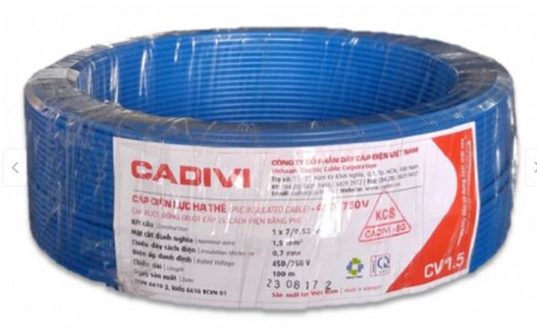 Dây điện chịu nhiệt thương hiệu Cadivi