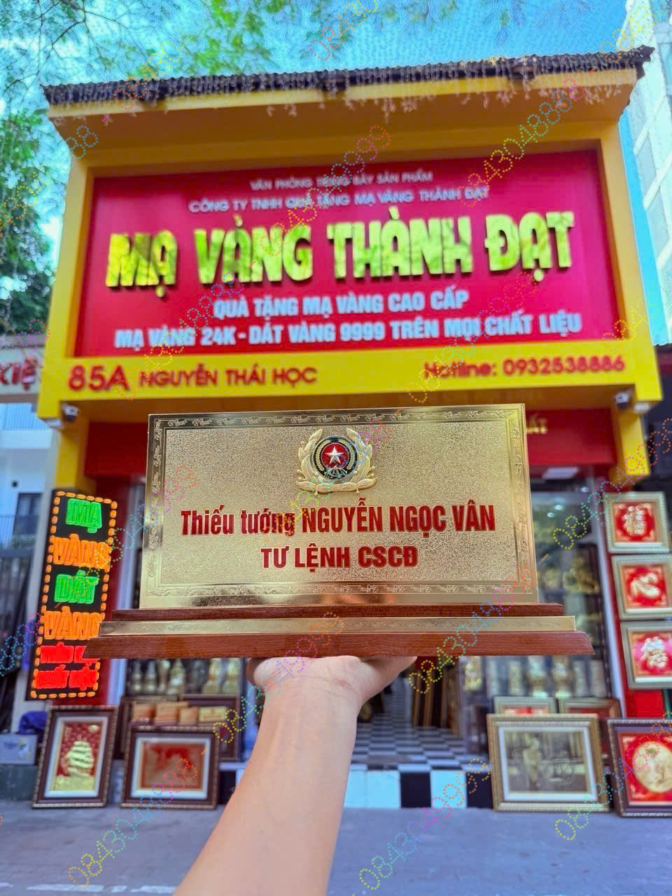 BIỂN CHỨC DANH CÔNG AN MẠ VÀNG