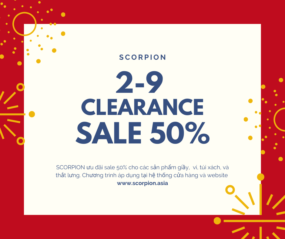 Ưu đãi 2/9 - khuyến mãi CLEARANCE 50%