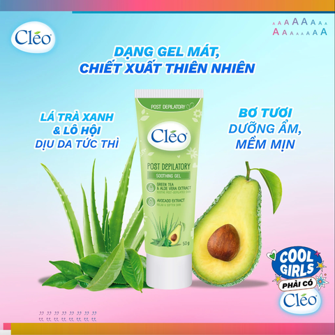 Khám phá cách dưỡng da sau khi tẩy lông với Gel dưỡng CLEO