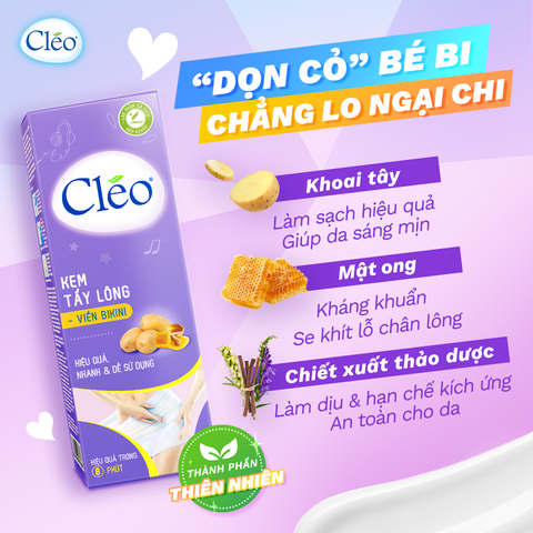 Chia sẻ bí kíp đánh bay vi ô lông với kem tẩy lông bikini CLEO