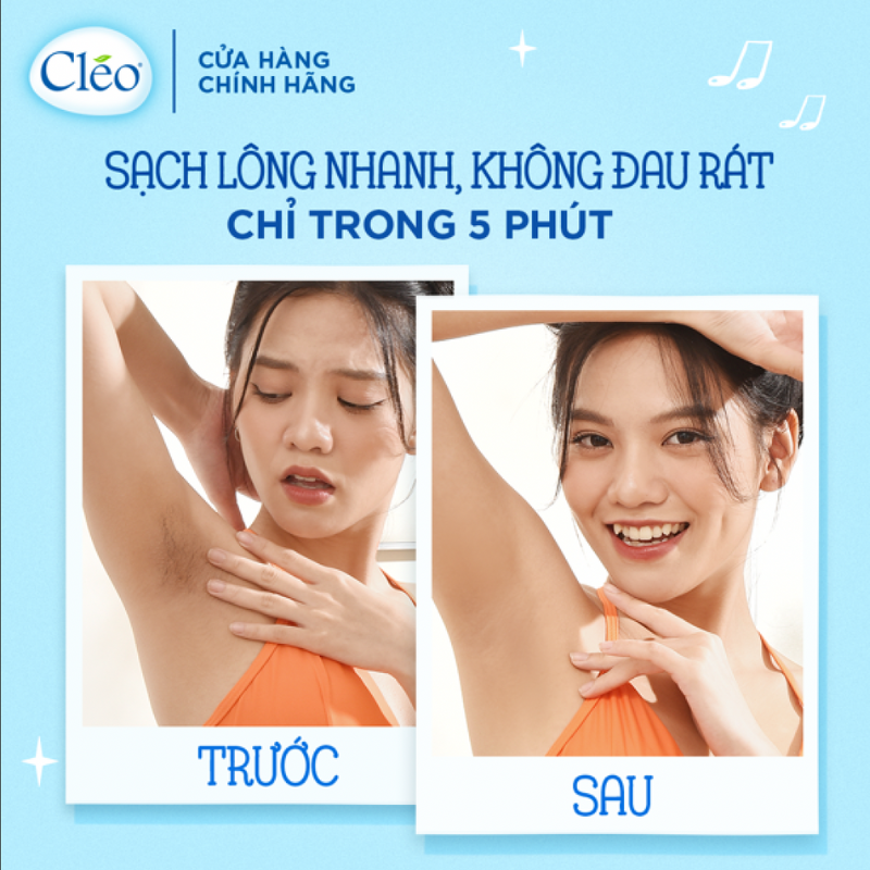 Cách sử dụng kem tẩy lông nách CLEO hiệu quả