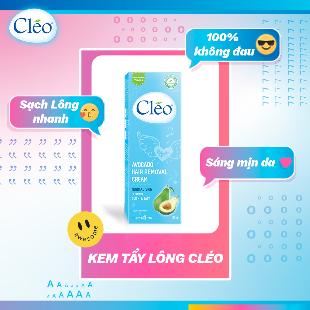 Kem tẩy lông nách CLEO - kem tẩy lông nách tốt nhất cho tuổi dậy thì