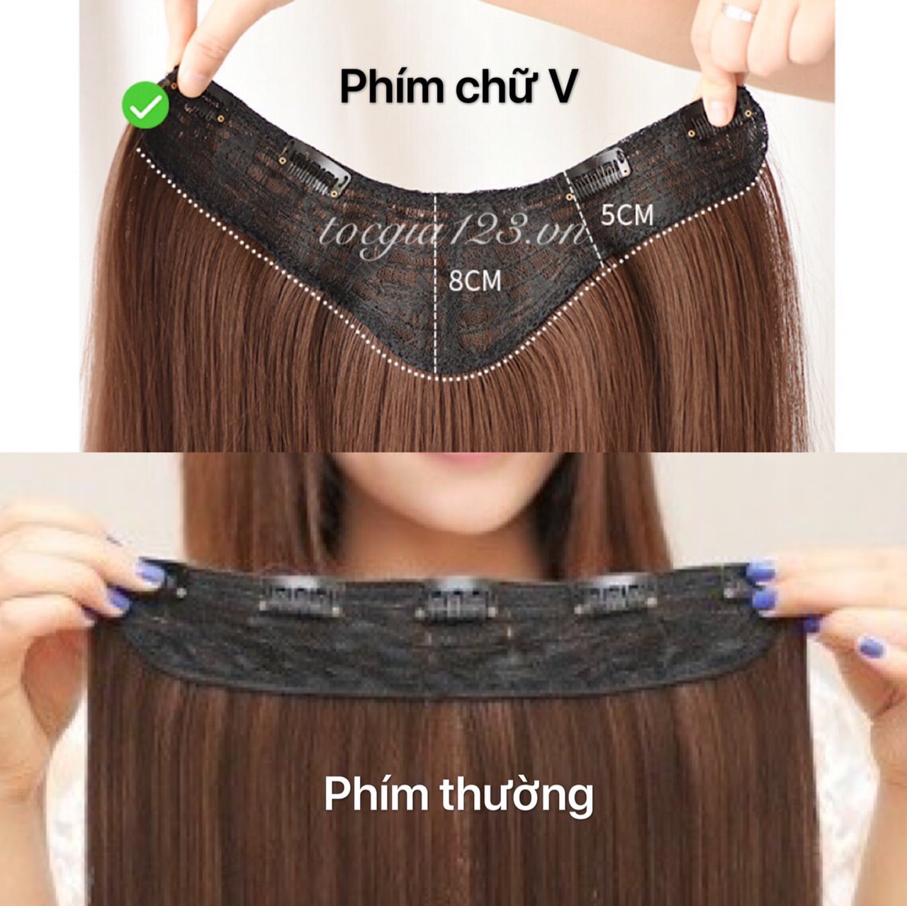 Hướng dẫn sử dụng tóc phím kẹp