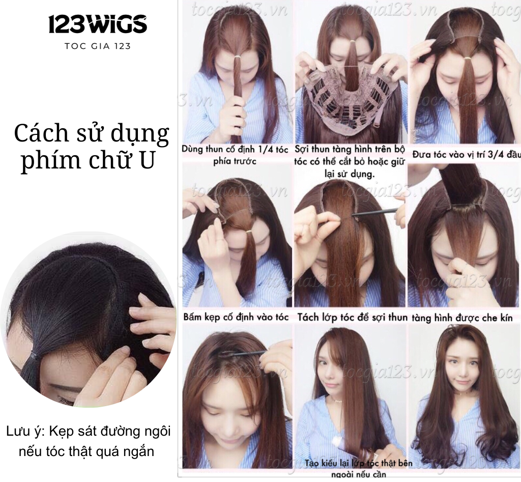 Hướng dẫn sử dụng tóc phím kẹp
