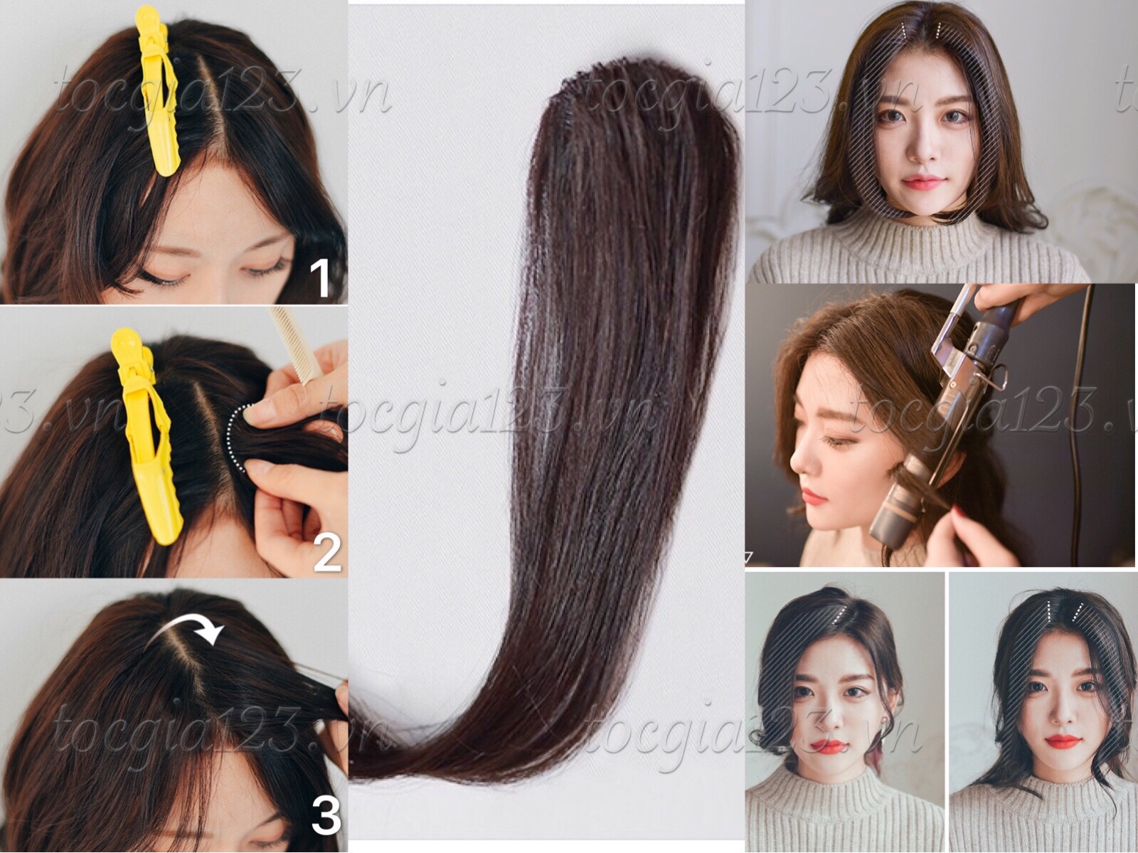 Hướng dẫn sử dụng tóc mái kẹp