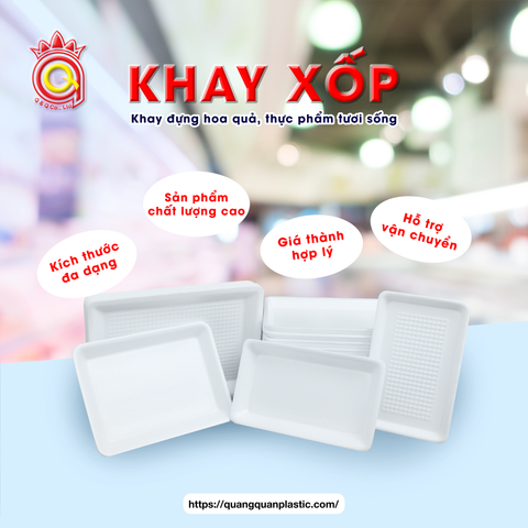 KHAY XỐP - KHAY TRỮ ĐÔNG, BẢO QUẢN, TRƯNG BÀY HOA QUẢ THỰC PHẨM