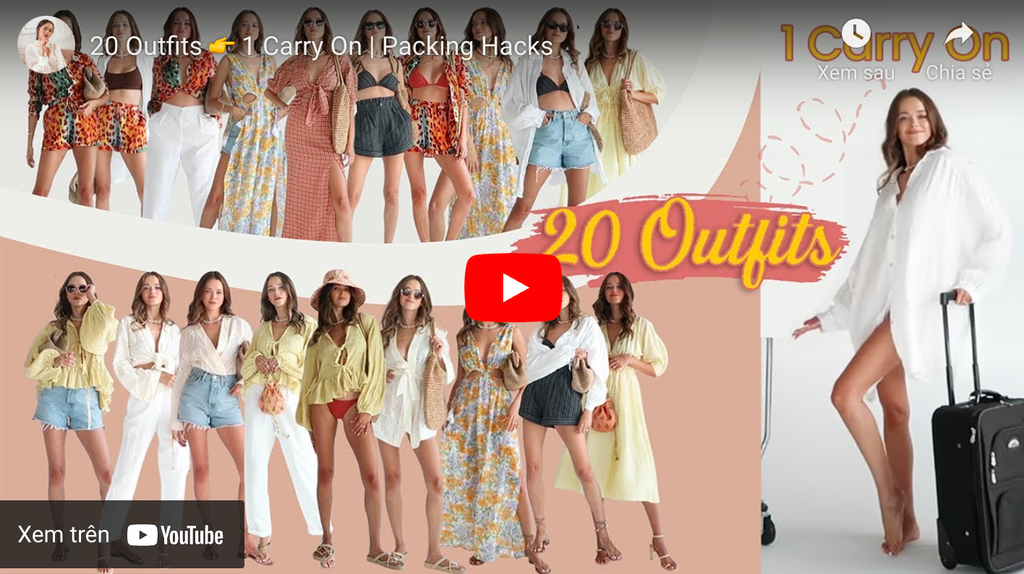 20 set đồ du lịch nhét vừa một vali