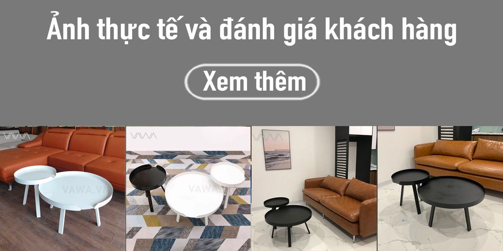 Ảnh thực tế và đánh giá khách hàng Bàn trà sofa đẹp Muuto - Muuto tea table