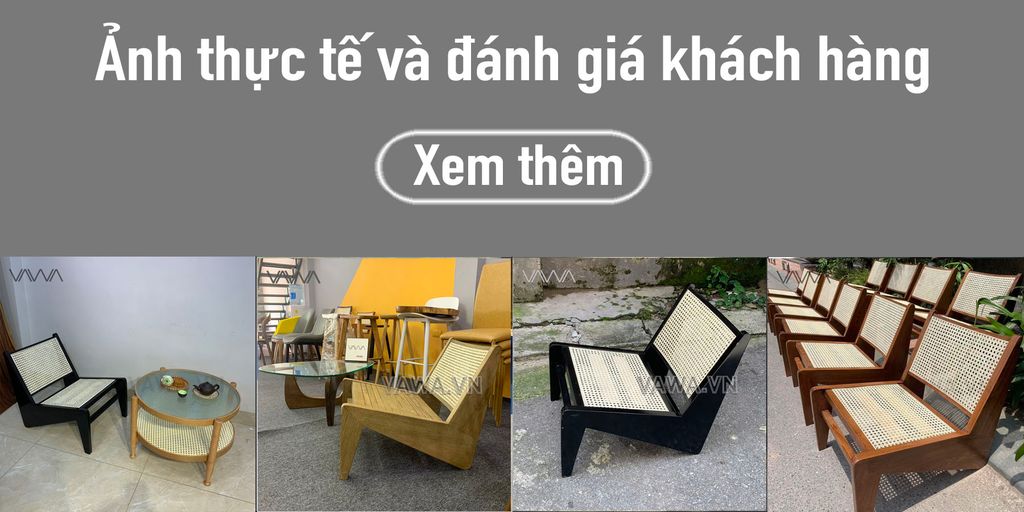 Ảnh thực tế và Đánh giá của khách hàng Ghế thư giãn rustic mặt mây Kangaroo