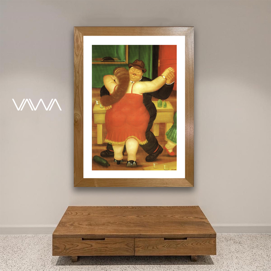 Tranh-canvas-cổ-điển-Châu-ÂU-COUPLE-DANCING-Fernando-Botero