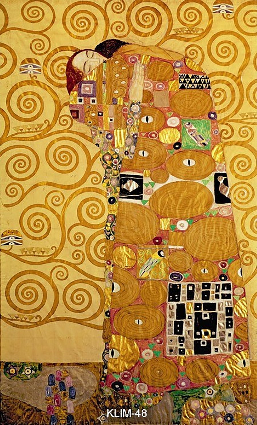 Tranh-canvas-cổ-điển-Châu-ÂU-Fulfillment-1905-09-Gustav -Klimt