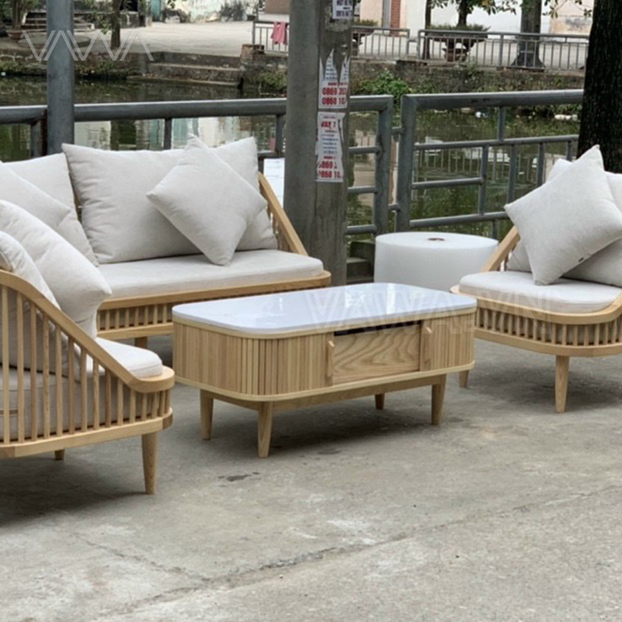 Bàn trà sofa nan gỗ Rustic Hà Nội