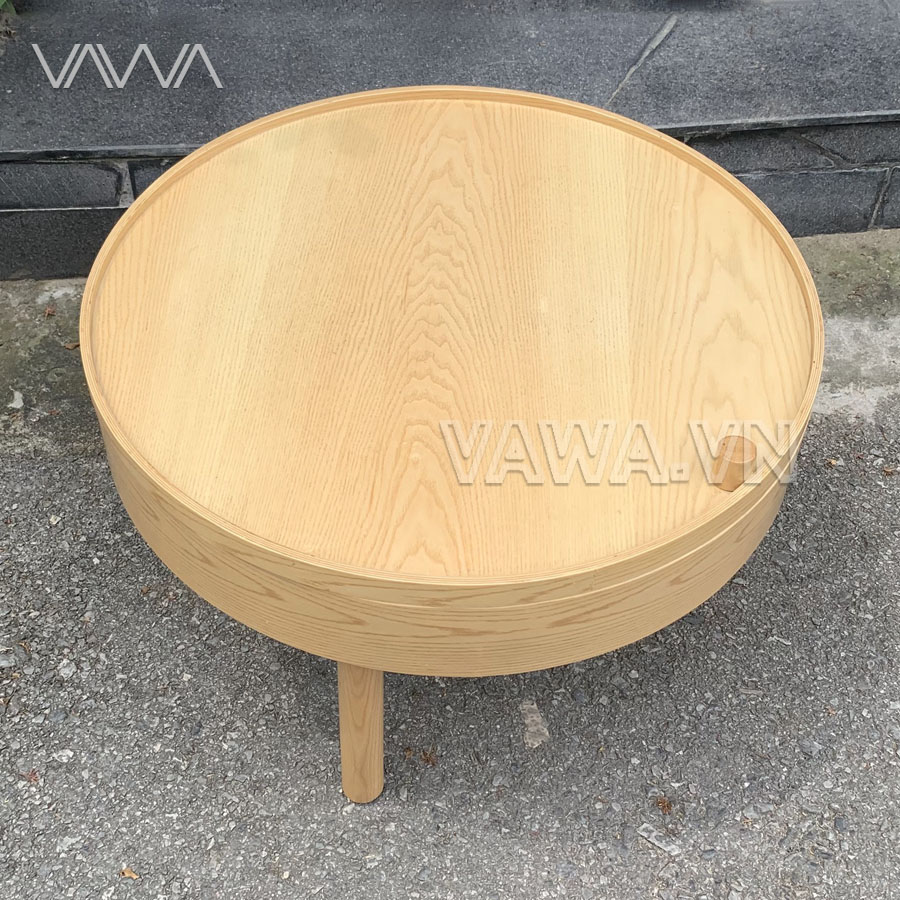 Bàn trà gỗ tròn xoay TURNING TABLE