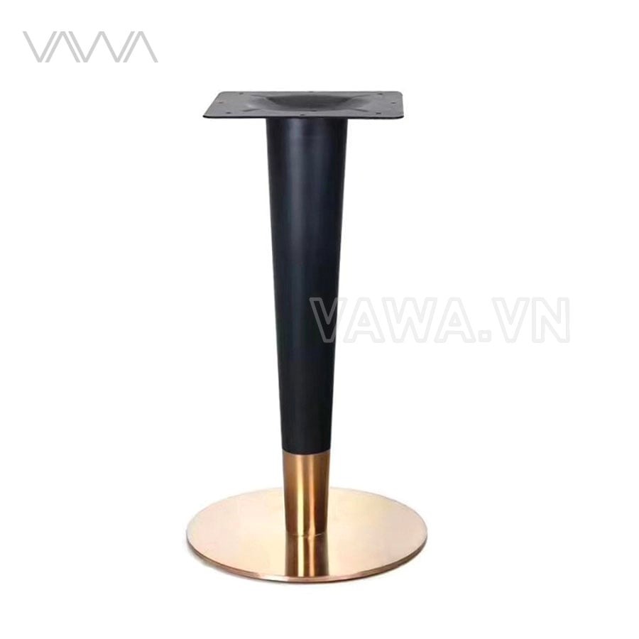 Chân bàn cafe thép sơn tĩnh điện, inox mạ vàng đế chân