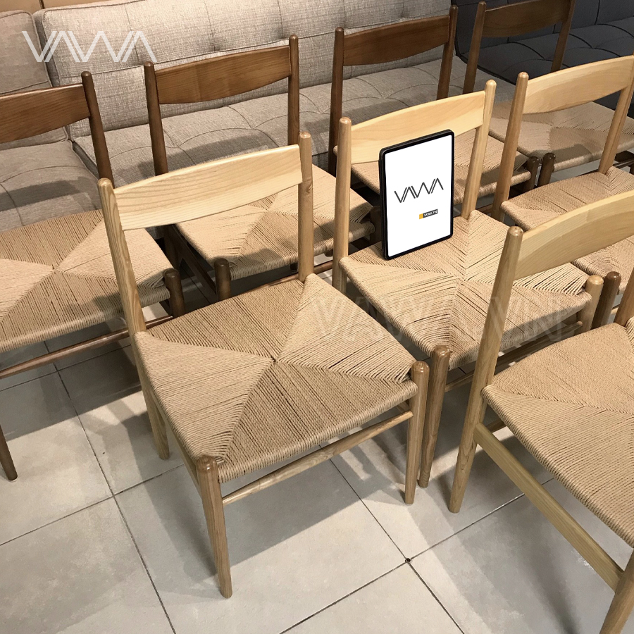 Ghế ăn ghế cafe gỗ đan dây Fussy Hà Nội