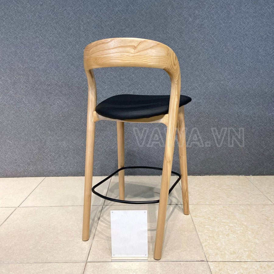 Ghế quầy bar gỗ hiện đại Neva tựa lưng
