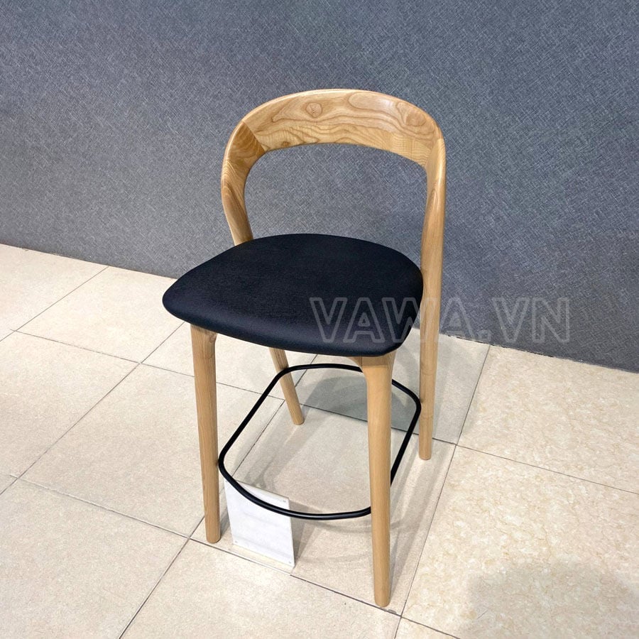 Ghế quầy bar gỗ hiện đại Neva tựa lưng